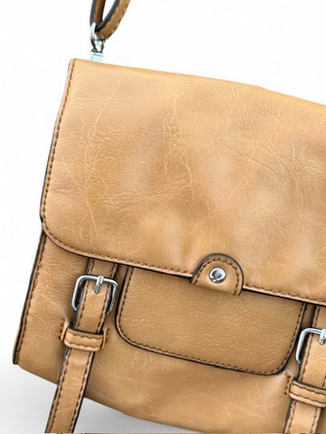 Y2k Collection by Bernardo Cutie Tan Leather Crossbody Bag