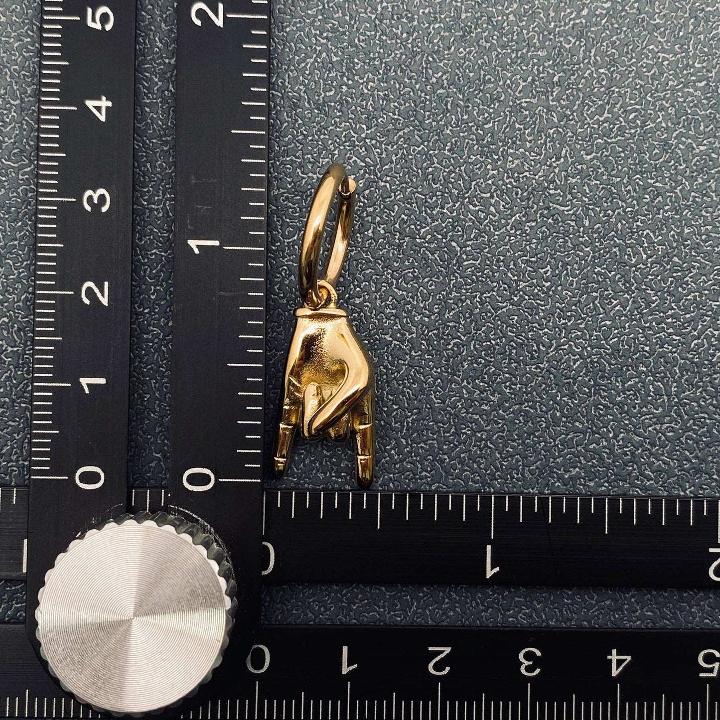 Rock & Roll Hand Charm Earrings - 18K Gold Plated