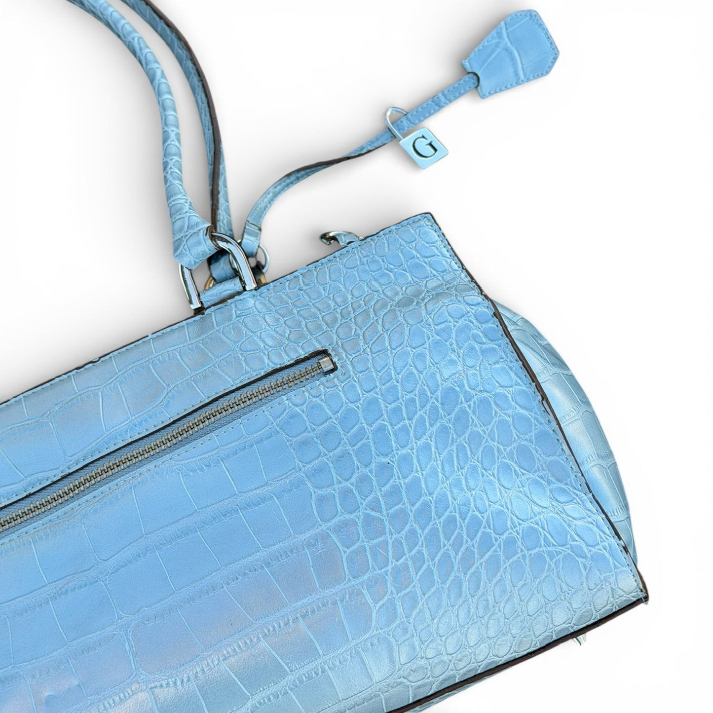 GUESS Y2K Style Light Blue Vegan Leather Purse