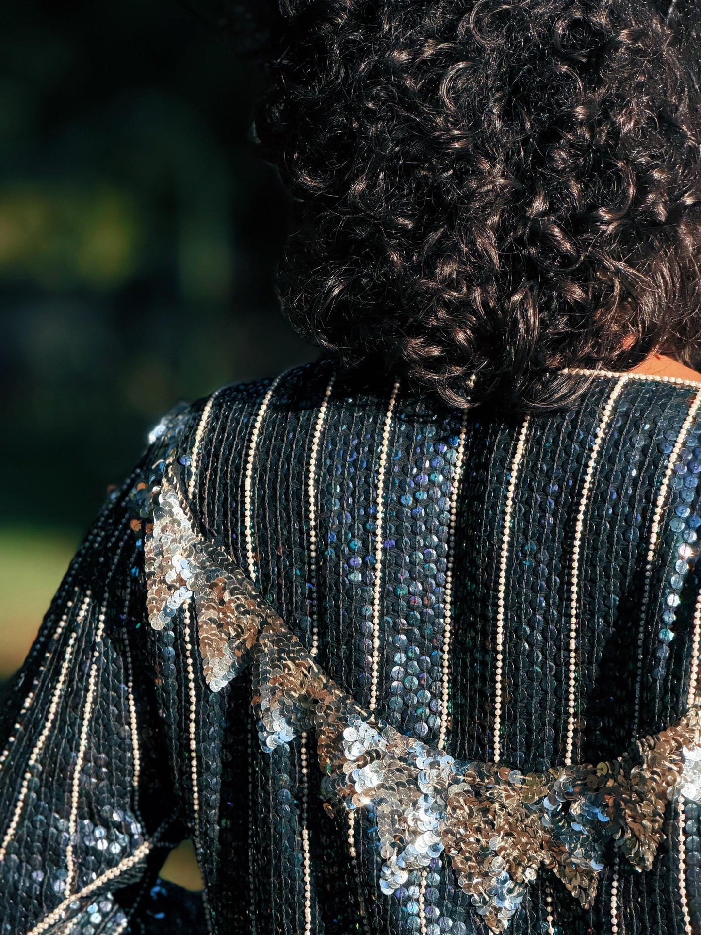 1980'S Vintage Metallic Embellished Sequin Top