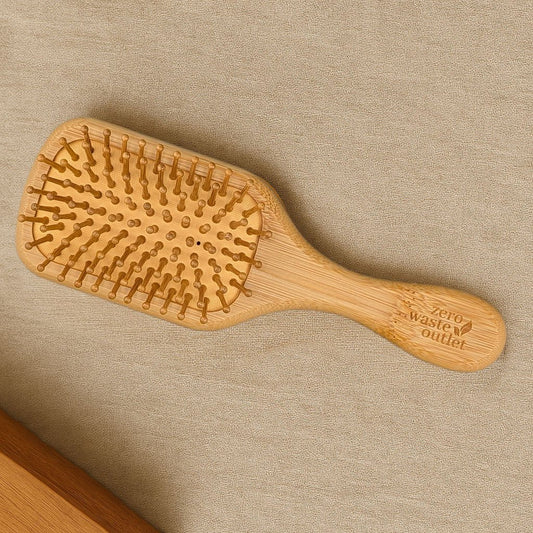 Mini Paddle Style Bamboo Hairbrush