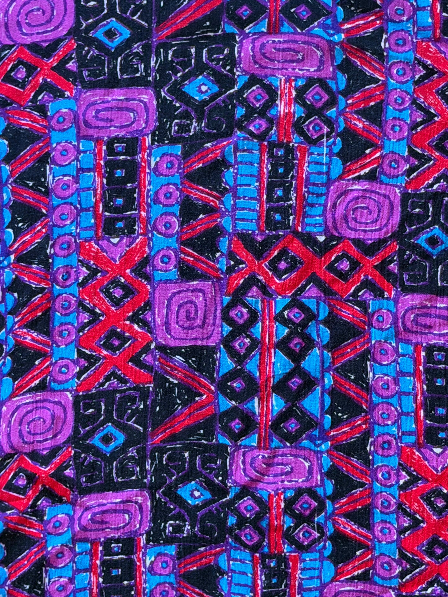 90s Gianna Geometric Print Blouse