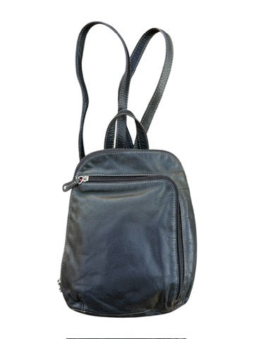 Vintage Tignanello Small Black Leather Backpack