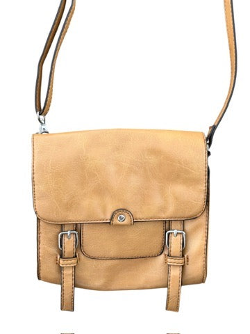 Y2k Collection by Bernardo Cutie Tan Leather Crossbody Bag