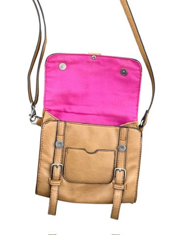 Y2k Collection by Bernardo Cutie Tan Leather Crossbody Bag