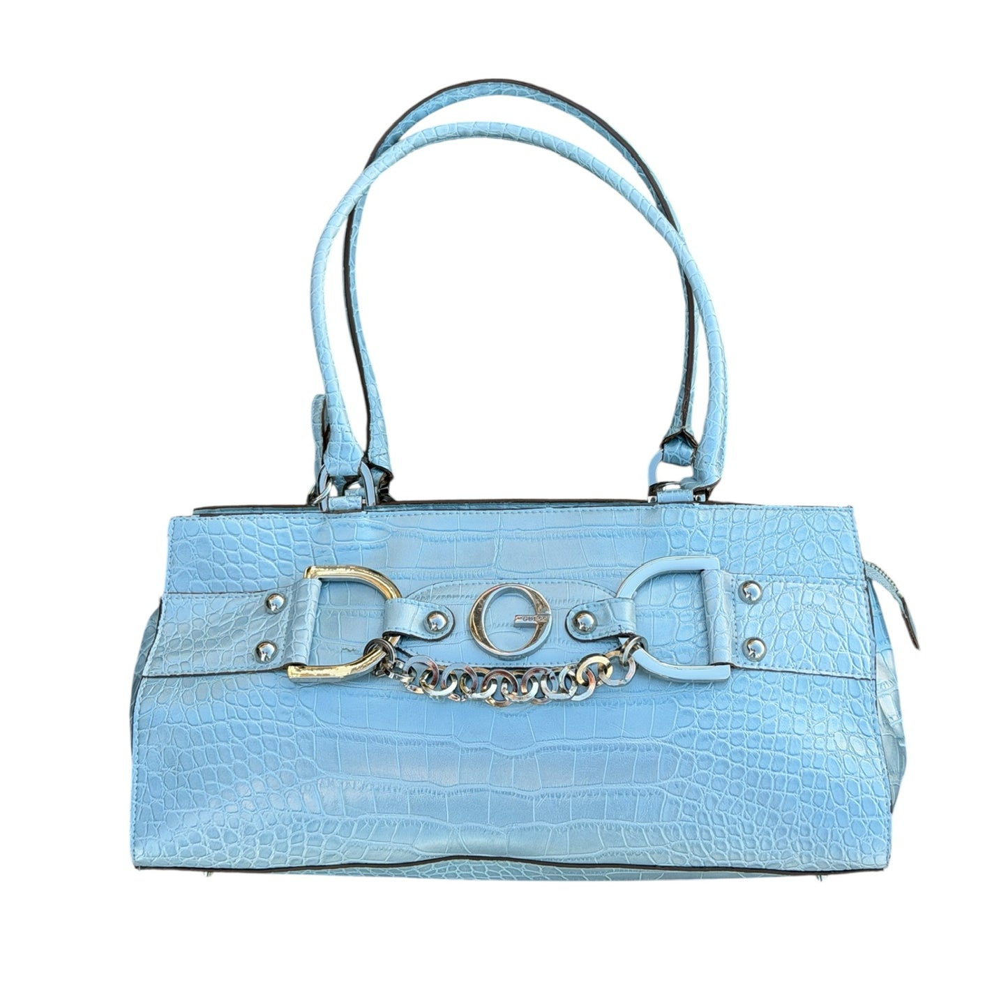 GUESS Y2K Style Light Blue Vegan Leather Purse
