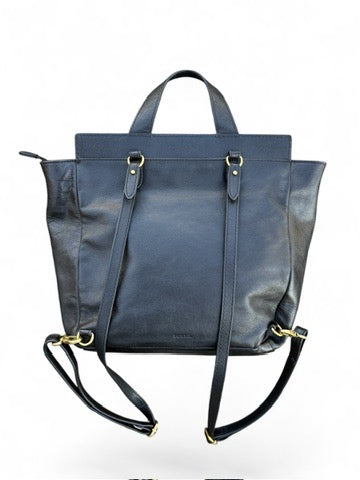 Fossil Amelia Leather Backpack Convertible Tote Black Like New