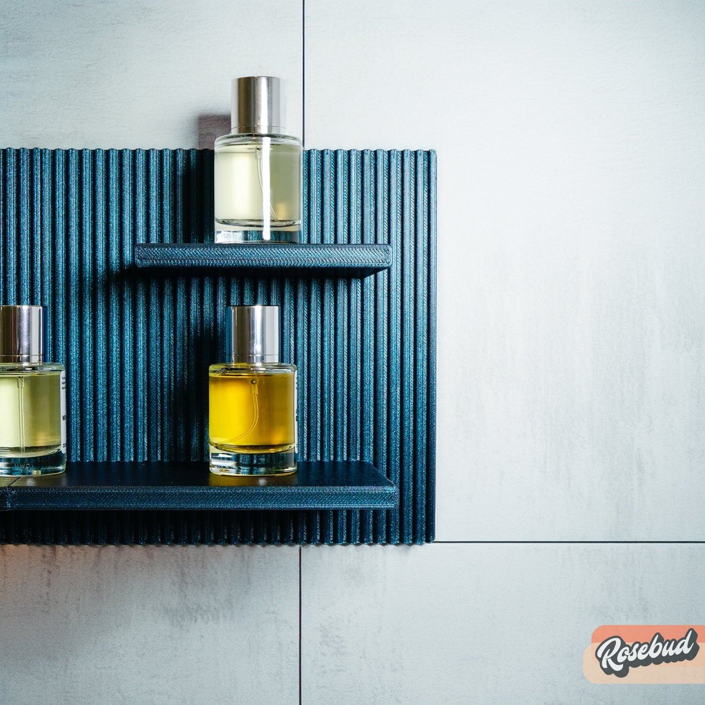 Modern Floating Wall Shelf, Unique Retro Home Decor, 3D Printed Perfume Display/Reed Diffuser Shelf, Wall Shelf Catchall, Hosting Decor Gift, EDGE