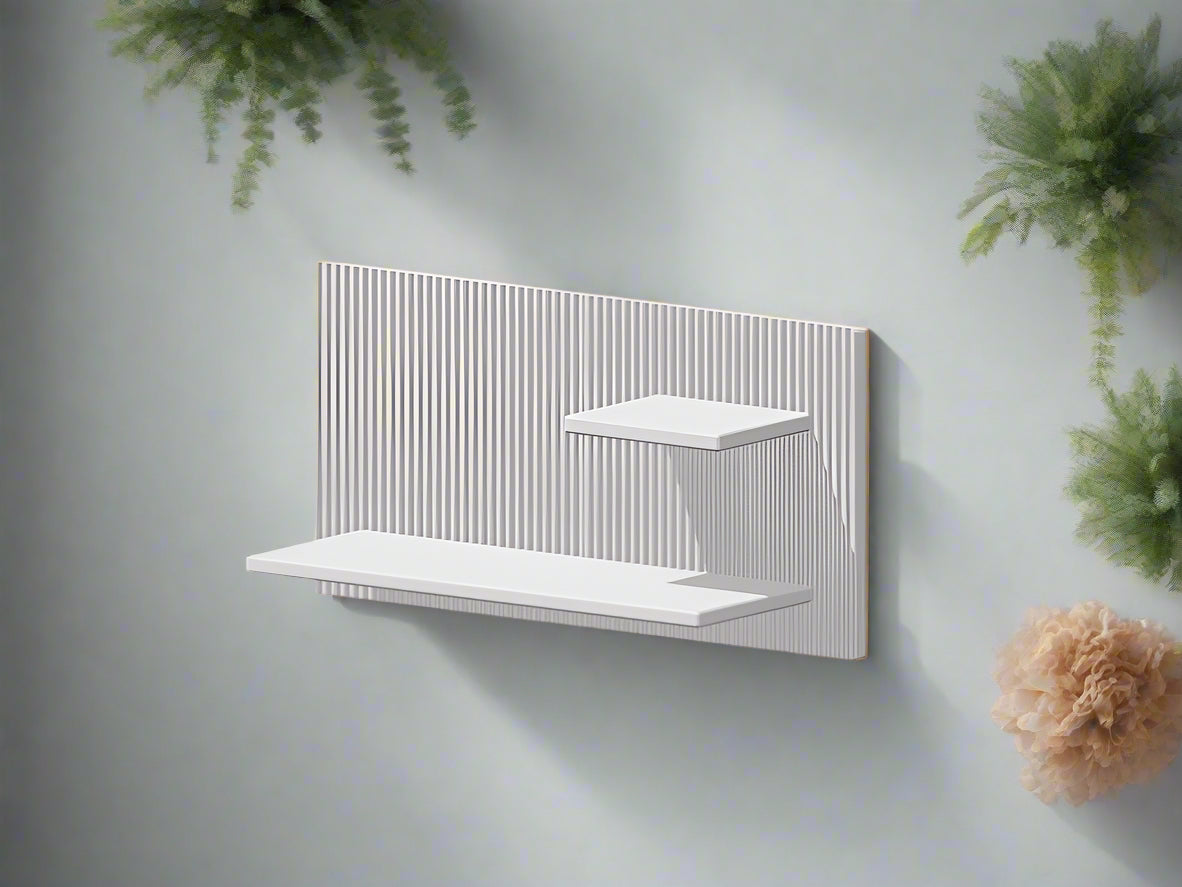 Modern Floating Wall Shelf, Unique Retro Home Decor, 3D Printed Perfume Display/Reed Diffuser Shelf, Wall Shelf Catchall, Hosting Decor Gift, EDGE