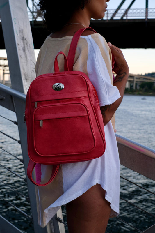 Vintage Red Mini Backpack | Get Up Brand