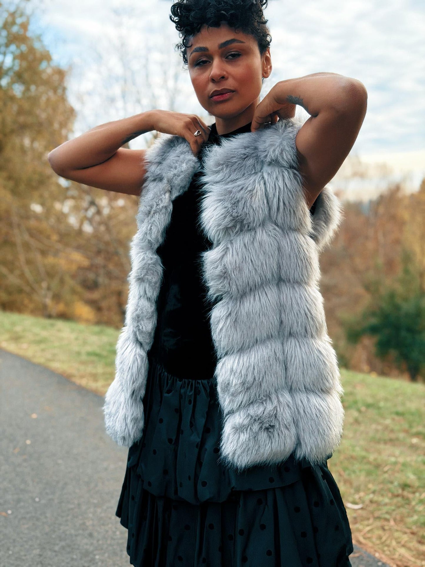 Sleeveless Faux Fur Vest