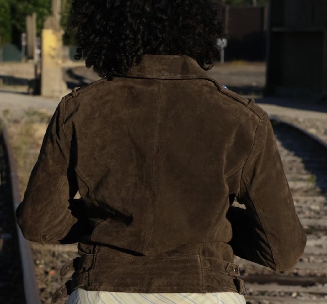 Olive Suede Leather Jacket by BCBGeneration