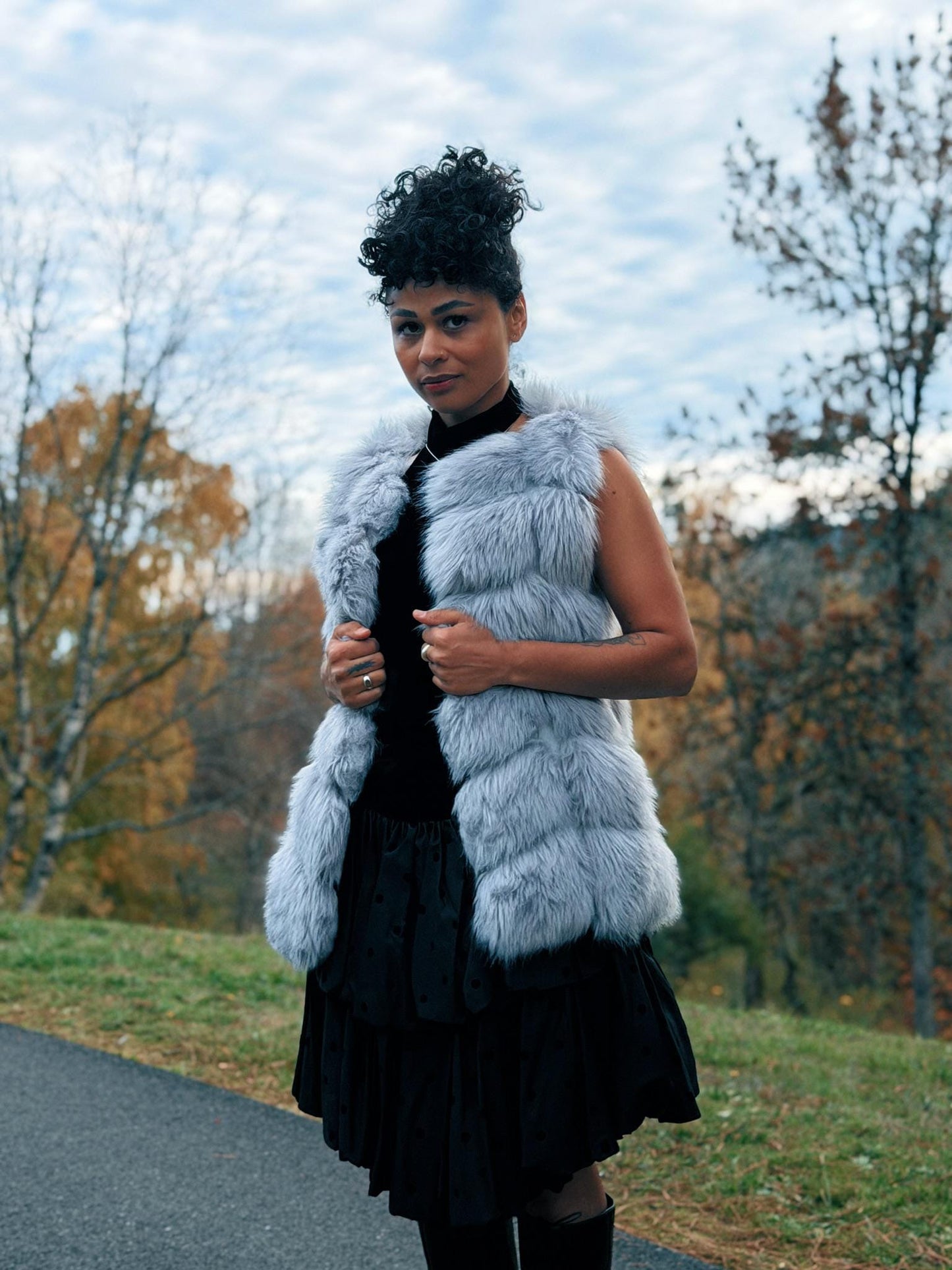 Sleeveless Faux Fur Vest