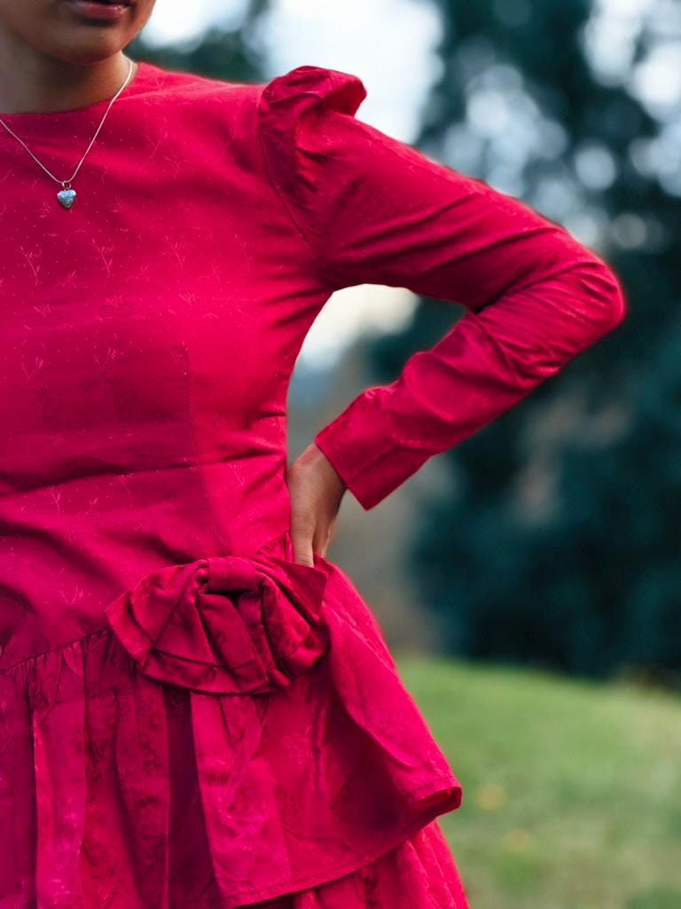 Vintage 1980's Vibrant Red Mini Dress