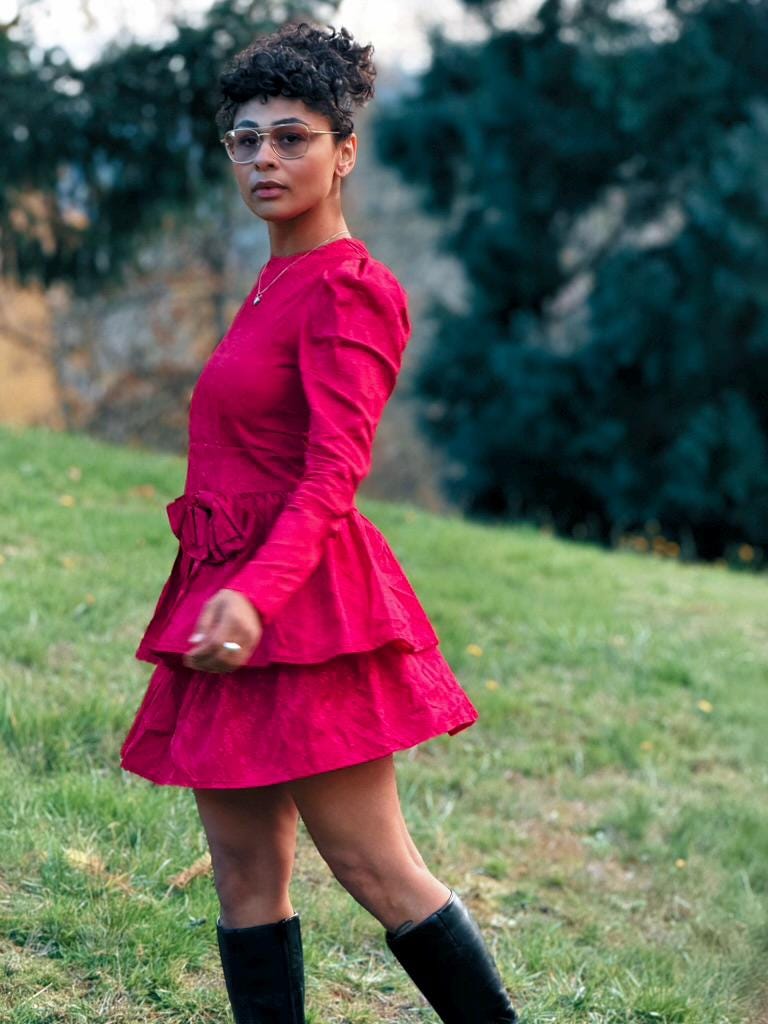Vintage 1980's Vibrant Red Mini Dress