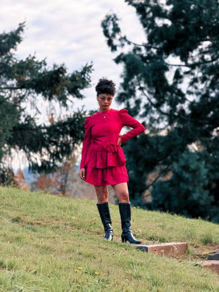 Vintage 1980's Vibrant Red Mini Dress