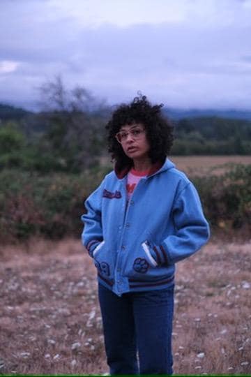 2000s Varsity Jacket | Light Blue Wool Bomber with Maroon “Mercedes King” Lettering